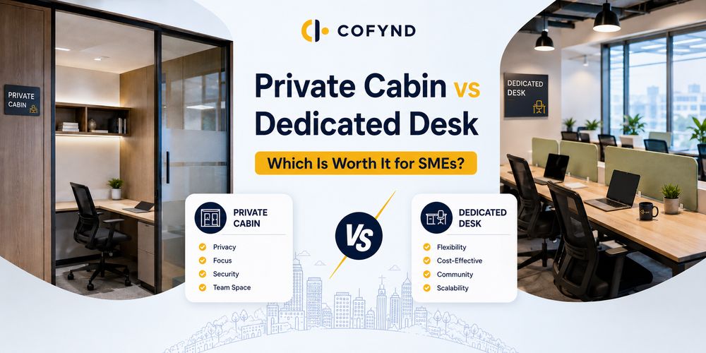 Private Cabin vs Dedicated Desk in a Coworking Space | Which Is Worth It for SMEs?